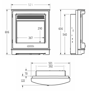 Ultiflame Ultra SL Adonis Hearth Inset Electric Fire - Celsi