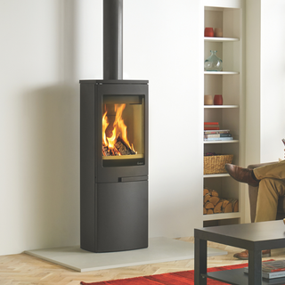 Duo 5 5kW Steel Sided Wood Burning Stove on Closed Base - Nordpeis