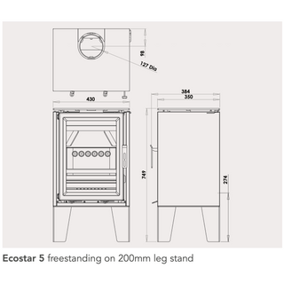 Fireline Ecostar 5 5kW Freestanding Stove