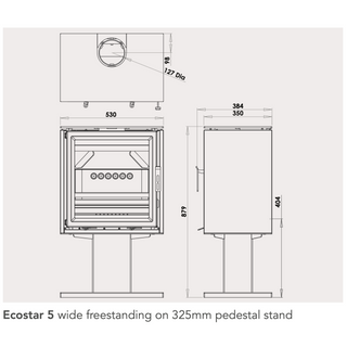 Fireline Ecostar 5 Wide 5kW Freestanding Stove
