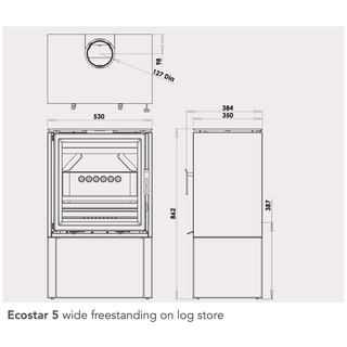 Fireline Ecostar 5 Wide 5kW Freestanding Stove
