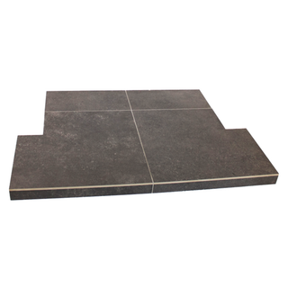 Eco Concrete Anthracite Tiled T-Shaped Hearth - M.A.C. Metalcraft