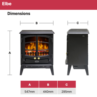 Elbe Optiflame Electric Stove - Dimplex