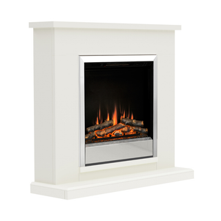 Elsham 40" Flat-To-Wall Electric Fire and Fireplace Suite - Flare