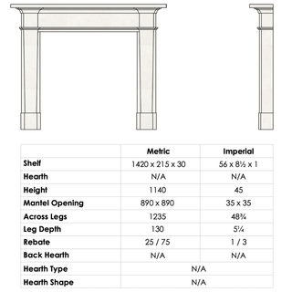 Epsom 56" Aegean Limestone Fireplace Mantel - FDC