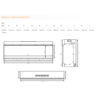 Gazco eReflex RW 3-Sided Media Wall Electric Fire