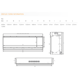 Gazco eReflex RW 3-Sided Media Wall Electric Fire