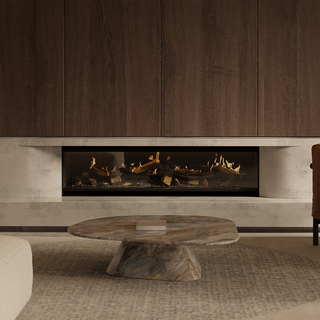 LE Series Inbuilt Holographic Media Wall Electric Fireplace - Escea