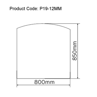 Clear Glass 12mm Hearth Floor Plate - Eurostove