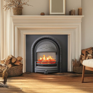 Ashbourne Integra Cast Iron Arch Back Panel Electric Fire - Ilektro