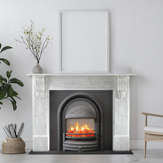 Ashbourne Integra Cast Iron Arch Back Panel Electric Fire - Ilektro
