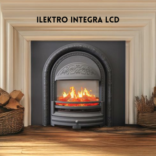 Ashbourne Integra Cast Iron Arch Back Panel Electric Fire - Ilektro