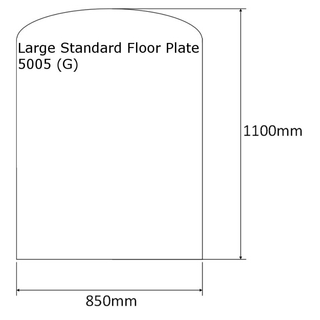Slate Effect 20mm Hearth Floor Plate - Eurostove