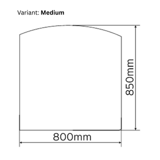 Smoked Glass 12mm Hearth Floor Plate - Eurostove