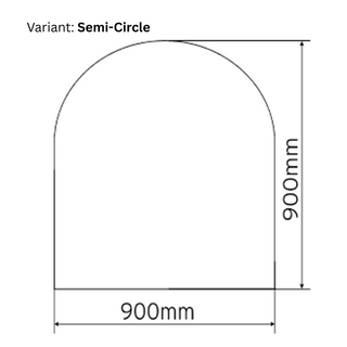 Smoked Glass 12mm Hearth Floor Plate - Eurostove