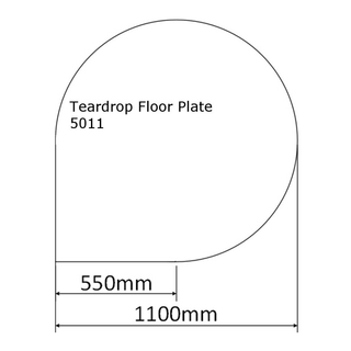 Black Steel 2mm Hearth Floor Plate - Eurostove