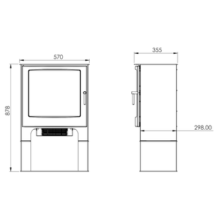 Woodland Logstore LCD Electric Stove - Ilektro