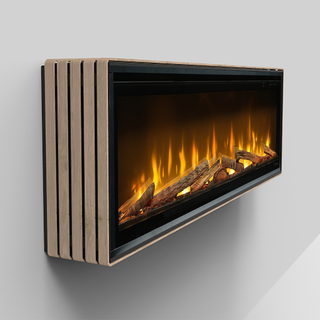 Ignite Evolve Rib Wall Kit Optiflame Wall Mounted Electric Fire - Dimplex
