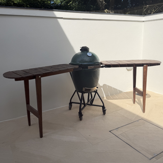 Ex-Display Large Big Green Egg with IntEGGrated Nest and Bar Tops