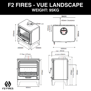 Vue Landscape 4.9kW Multifuel Stove - F2