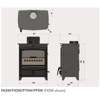 Fireline 5kW Wide Multifuel Stove
