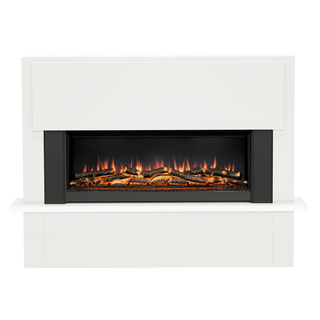 Fairview Flat-To-Wall Electric Fire and Fireplace Suite - Flare
