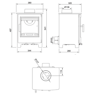 Farrow 5kW Solid Fuel Stove - Oakleaf Stoves