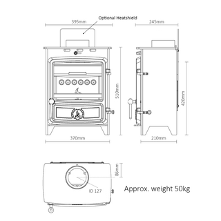 FDC4 4kW Eco Multifuel Stove - FDC
