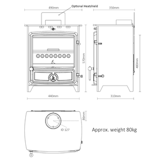 FDC8 8kW Eco Multifuel Stove - FDC