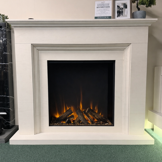 Abingdon 52" New Forest 650SQ Wall Inset Portuguese Limestone Electric Fireplace Suite - FDC