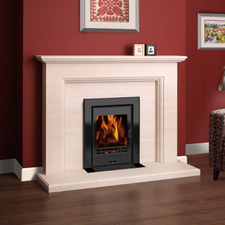 Princeton 54" Portuguese Limestone Complete Fireplace Suite - FDC
