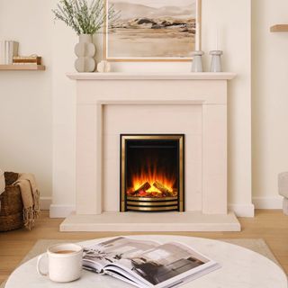 Sutton Portuguese Limestone Complete Fireplace Suite - FDC