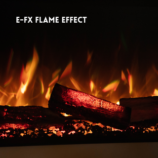 Hollis (E-FX, E-Ridium) Pre-Built Media Wall Fire and Fireplace Suite - Flamerite