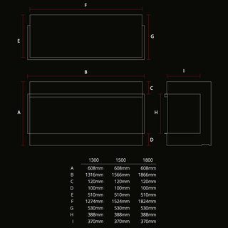E-Ridium Media Wall Electric Fire (1300, 1500, 1800) - Flamerite