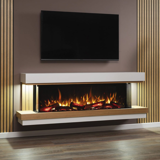 Elara (1000, 1300) Electric Fire and Fireplace Suite - Flamerite