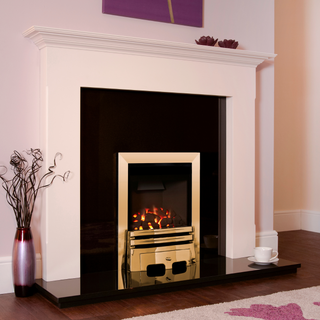 Calibre Balanced Flue HE Glass Fronted 16" Hearth Inset Gas Fire - Flavel