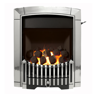 Caress Glass Fronted HE 16" Hearth Inset Coal Effect Gas Fire - Flavel