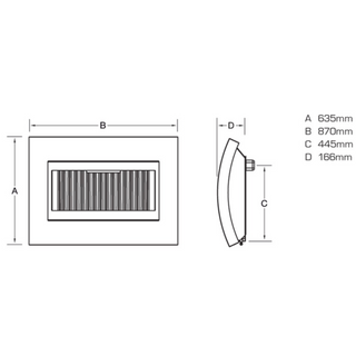 Curve HE Glass Fronted Wall Mounted Outset Gas Fire - Flavel