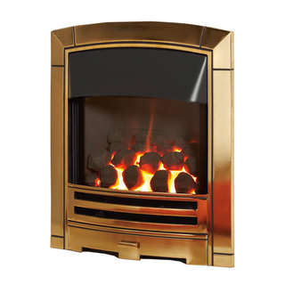 Decadence Glass Fronted HE 16" Hearth Inset Coal Gas Fire - Flavel