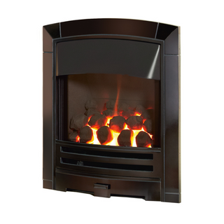 Decadence Glass Fronted HE 16" Hearth Inset Coal Gas Fire - Flavel