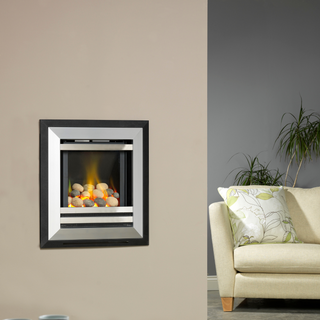 Diamond HE Glass Fronted Wall Inset Gas Fire - Flavel
