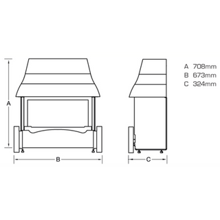 Emberglow Outset Hearth Mounted Gas Fire - Flavel
