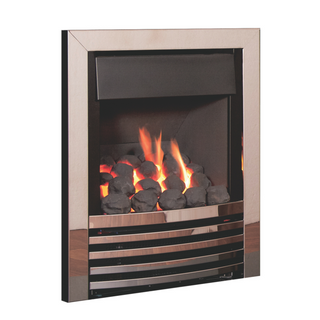 Expression Plus Open Fronted 16" Hearth Inset Coal Effect Gas Fire - Flavel