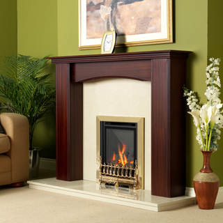 Kenilworth Glass Fronted HE 16" Hearth Inset Coal Gas Fire - Flavel