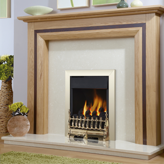 Kenilworth Plus Open Fronted 16" Hearth Inset Coal Effect Gas Fire - Flavel