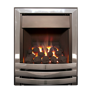 Linear Plus Open Fronted 16" Hearth Inset Coal Effect Gas Fire - Flavel
