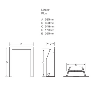 Linear Plus Open Fronted 16" Hearth Inset Coal Effect Gas Fire - Flavel