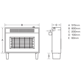 Misermatic Outset Hearth or Wall Mounted Gas Fire - Flavel