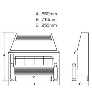 Regent Outset Hearth Mounted Gas Fire - Flavel