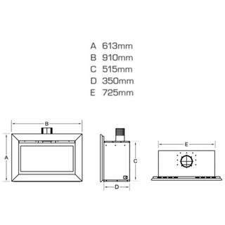 Rocco Balanced Flue HE Wall Inset Gas Fire - Flavel